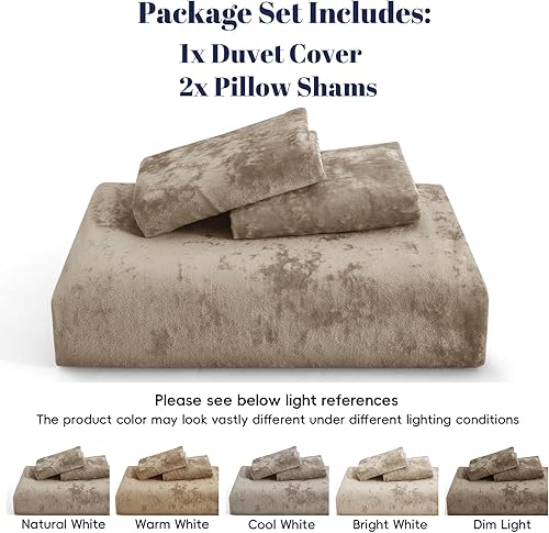 Miniatura 83 de PHF - Juego de funda de edredón de terciopelo auténtico tamaño individual, juego de funda de edredón ultra suave y transpirable de 2 piezas