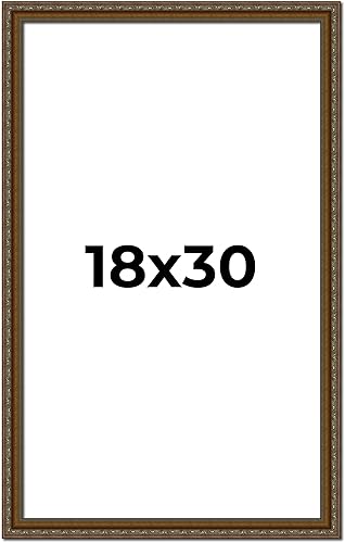 Miniatura 252 de Marco de fotos completo de madera dorada envejecida de 16 x 20 pulgadas con plexiglás acrílico UV, parte trasera de tablero de espuma y accesorios