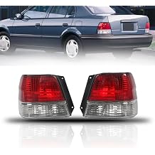Rear Tail Lights Assembly Compatible with Toyota Tercel 1995-1999 Red & Clear Lens Halogen Type Signal Brake Lamp W/O Bulb Left & Right Side 2PCS 8156116530,8156016630,8155116490,8155016590