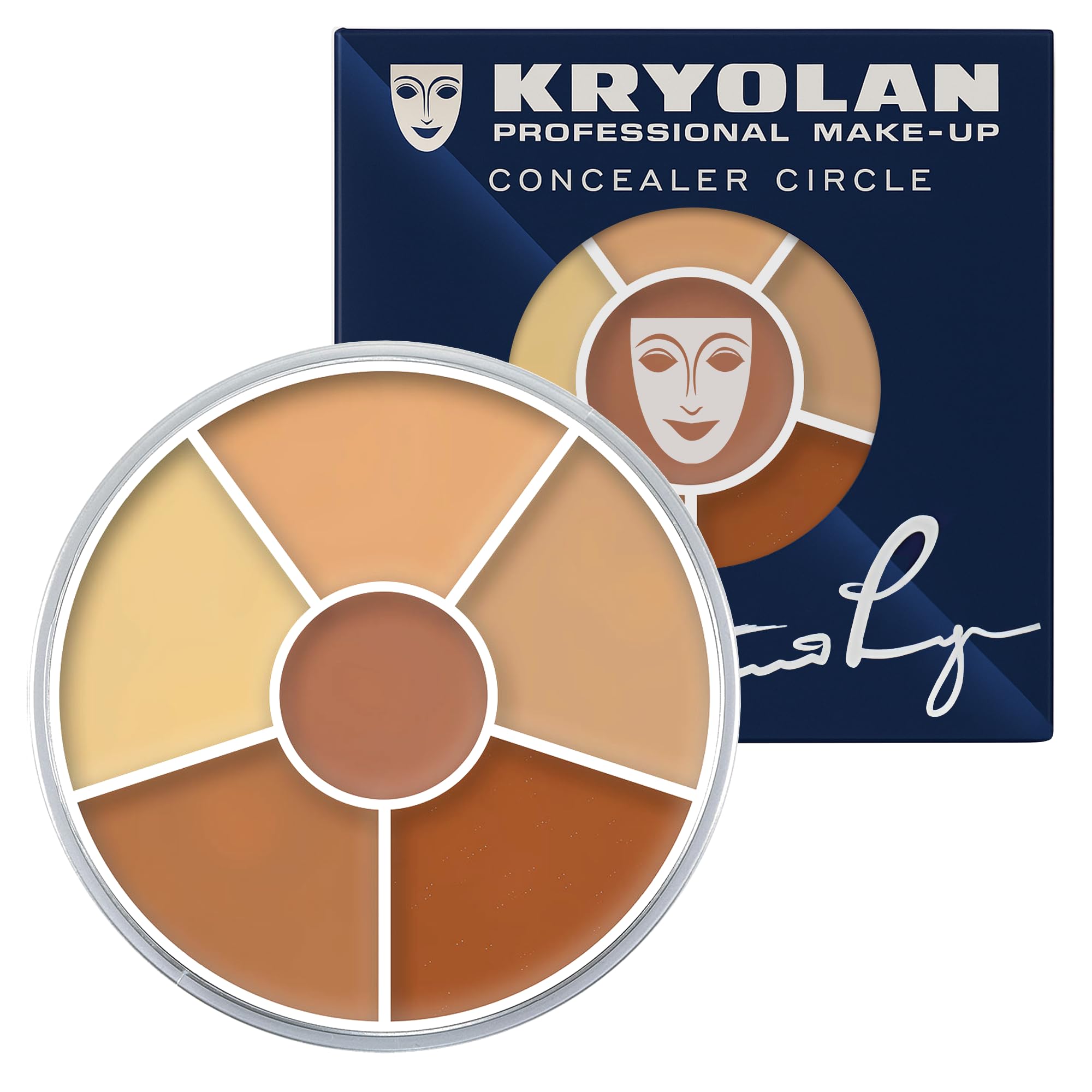 Kryolan Concealer Circle (No.4) - Full Coverage 6-Color Cream Concealer Palette