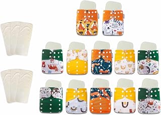 KaWaii Baby Super Value Pack 12 One Size Cloth Diapers + 12 One Size Premium 5-Layer Inserts + 6 Free Premium Inserts