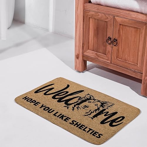 Miniatura 2 de Allijune Sheltie Gift - Tapete de puerta de perro pastor de Shetland con la esperanza de que te guste Sheltie, inauguración de la casa, regalo de