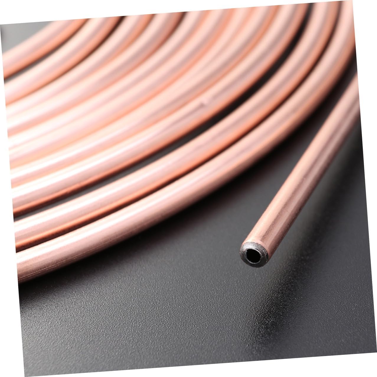 Garneck Copper-plated Brake Line Tubing 10m Coil Vehicle Brake Tube Outer Diameter 4.76-12mm Non-magnetic for Car Replacement