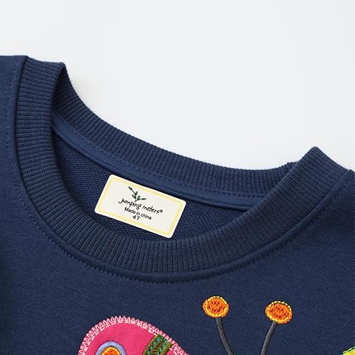 Miniatura 4 de NUBEEHOHO Sudaderas para niñas pequeñas, cuello redondo, sin botones, de manga larga, para invierno, casual, ropa 2T-7T