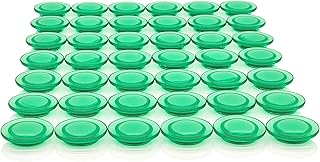 Fridge Magnets - 42 Pack Strong Refrigerator Magnets, Heavy Duty Small Magnets for Whiteboard, Locker, Crafts, Office, Classroom Use - Clear Decorative Cute Round Mini Magnet for Fridge (Green)