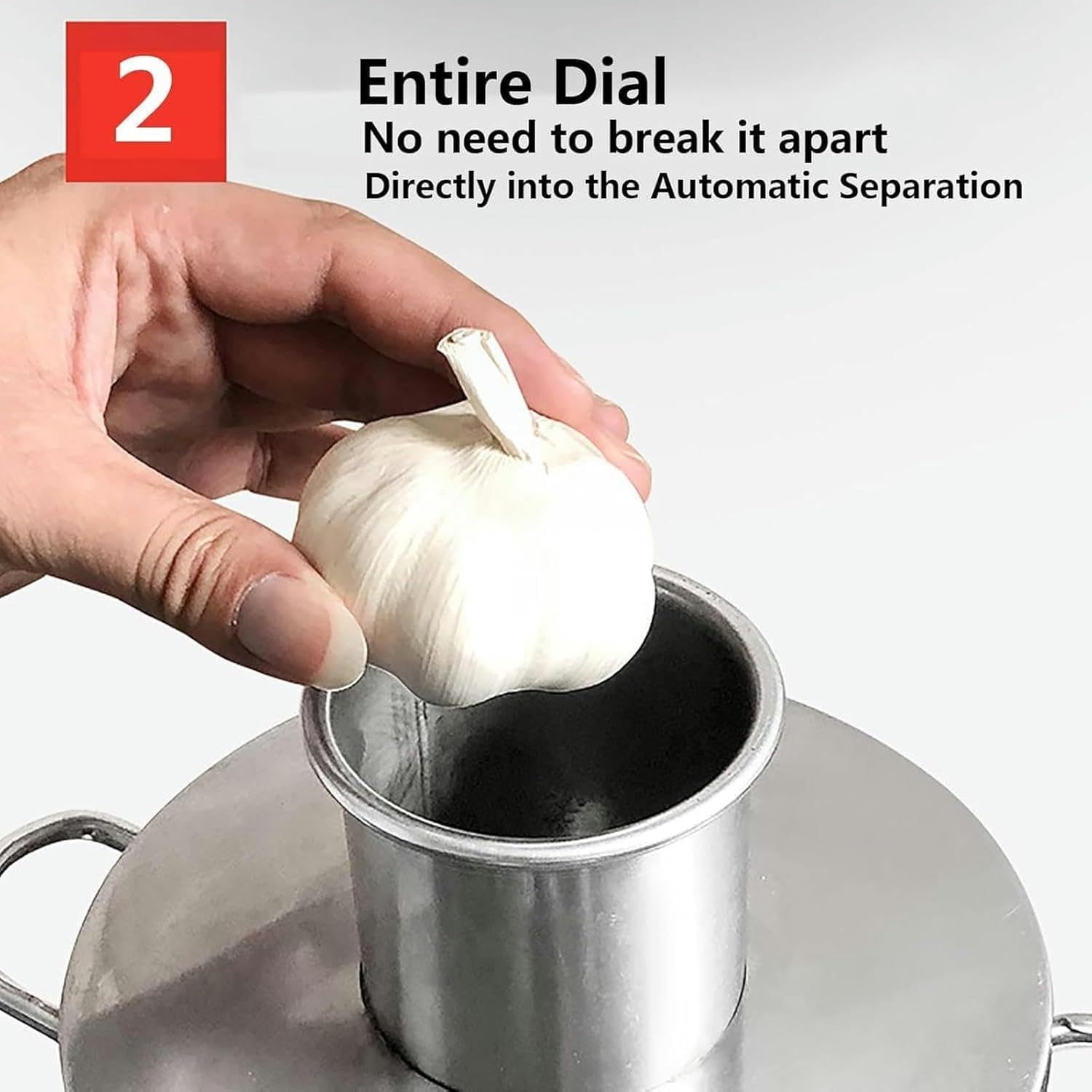 Commercial Whole Garlic Peeling Machine, Electric Professional Garlic Clove Peeling Separator, Stainless Steel Automatic Garlic Peeler, for Household