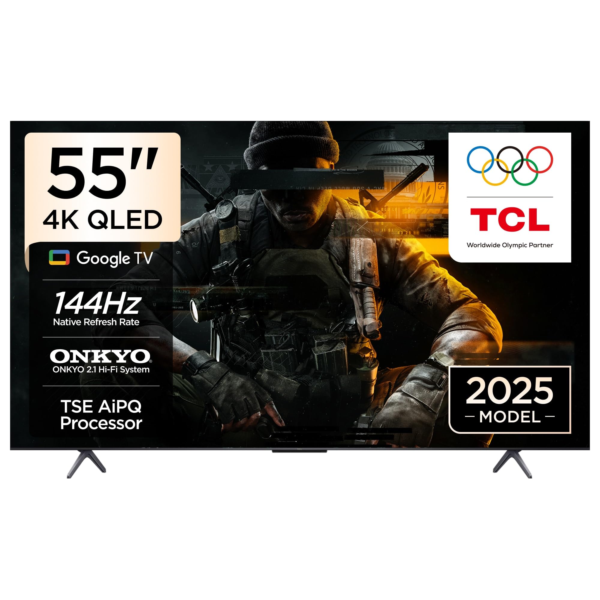 TCL 55T8C Television 55 Inch Smart TV 4K QLED Colorful Quantum