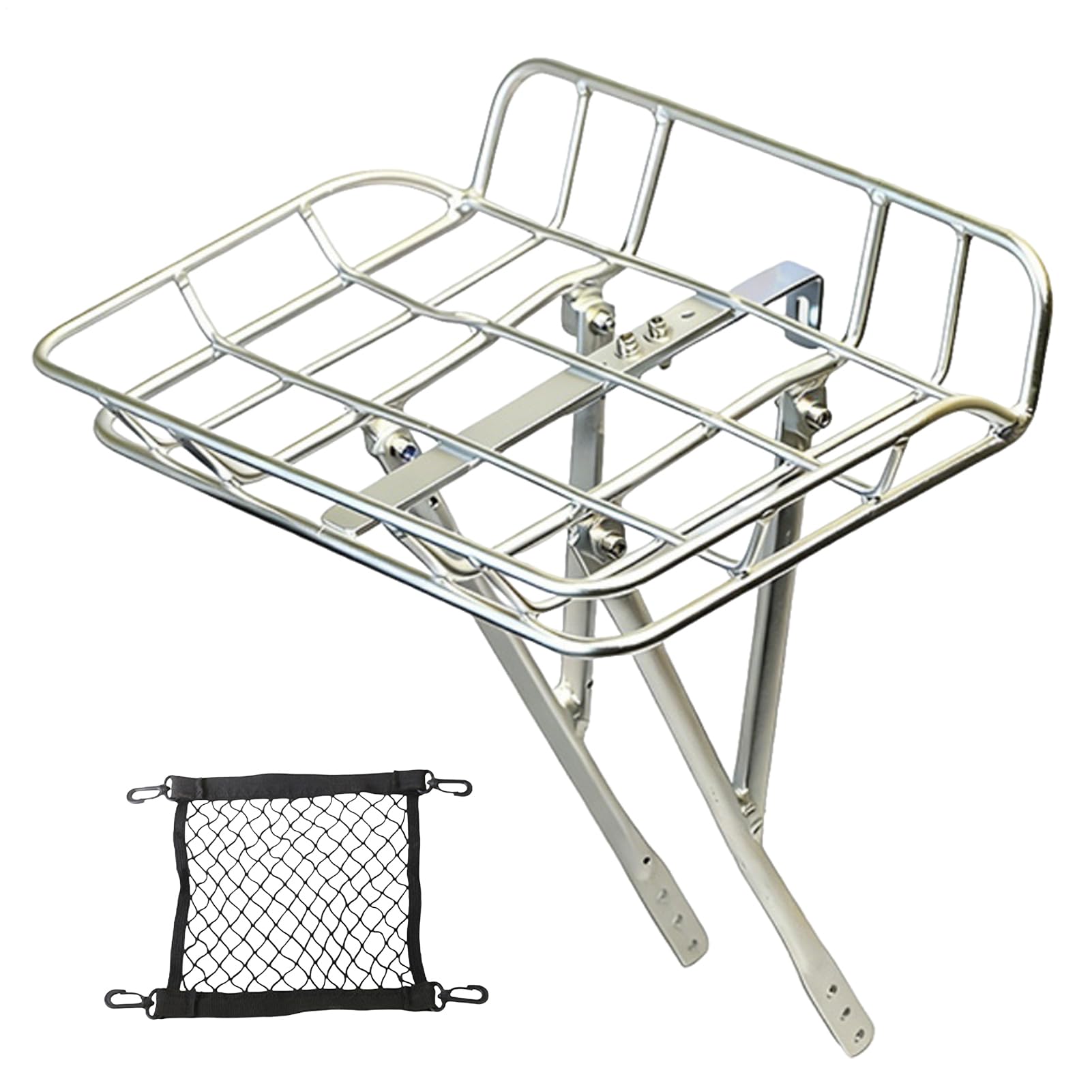 Cestino per portabiciclette in metallo di grande capacità a sgancio rapido, cestino per bicicletta smontabile, montaggio frontale per mountain bike, spostamenti, alimentari, Baloncest