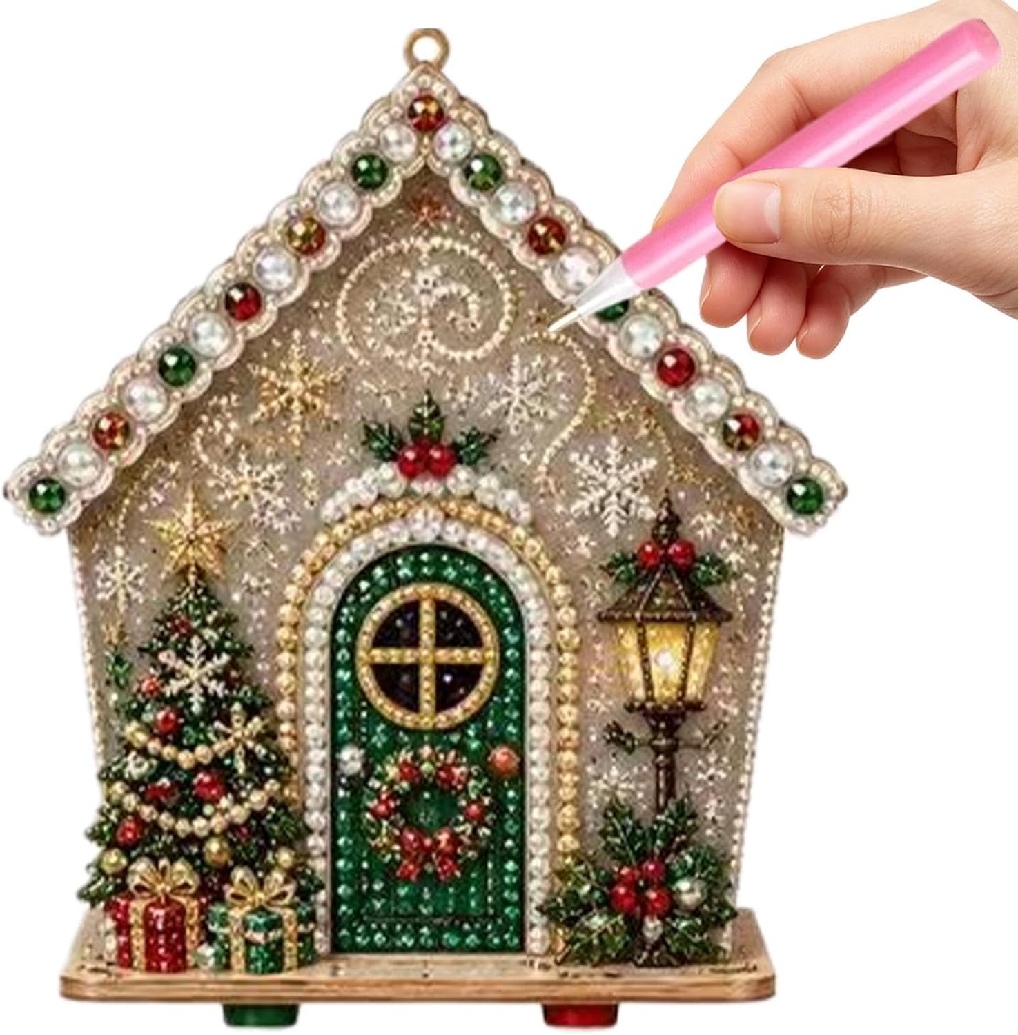 Friendly Hangable Decor 3D Christmas Pearl Art Kit Beginners