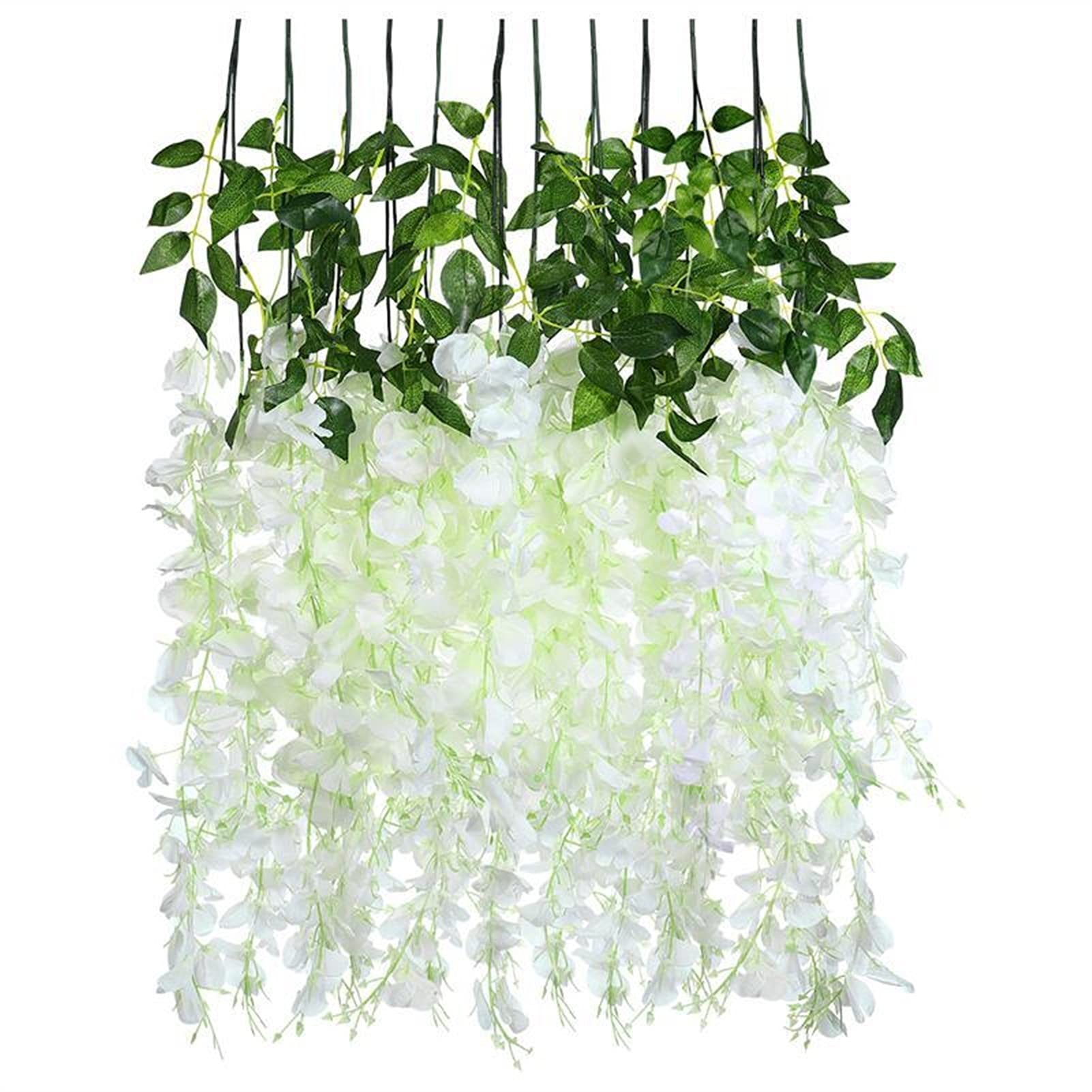 Wisteria artificielle pour mariage | Lot de 12 vigne suspendue 90cm