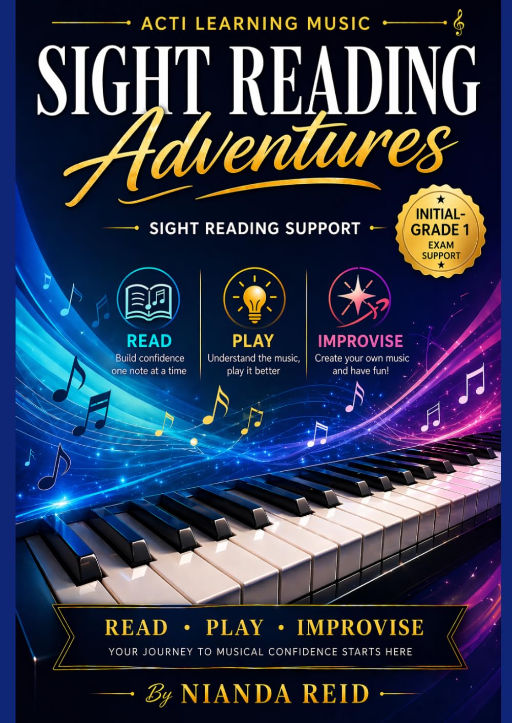 Sight Reading Adventures: A Beginner Piano & Keyboard Sight Reading Course (Initial–Grade 1)