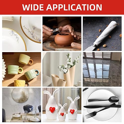 Miniatura 3 de TQRR Pegamento de cerámica, 1.06 oz (30 g), pegamento para reparación de cerámica y porcelana, unión instantánea, adhesivo de metal de cerámica