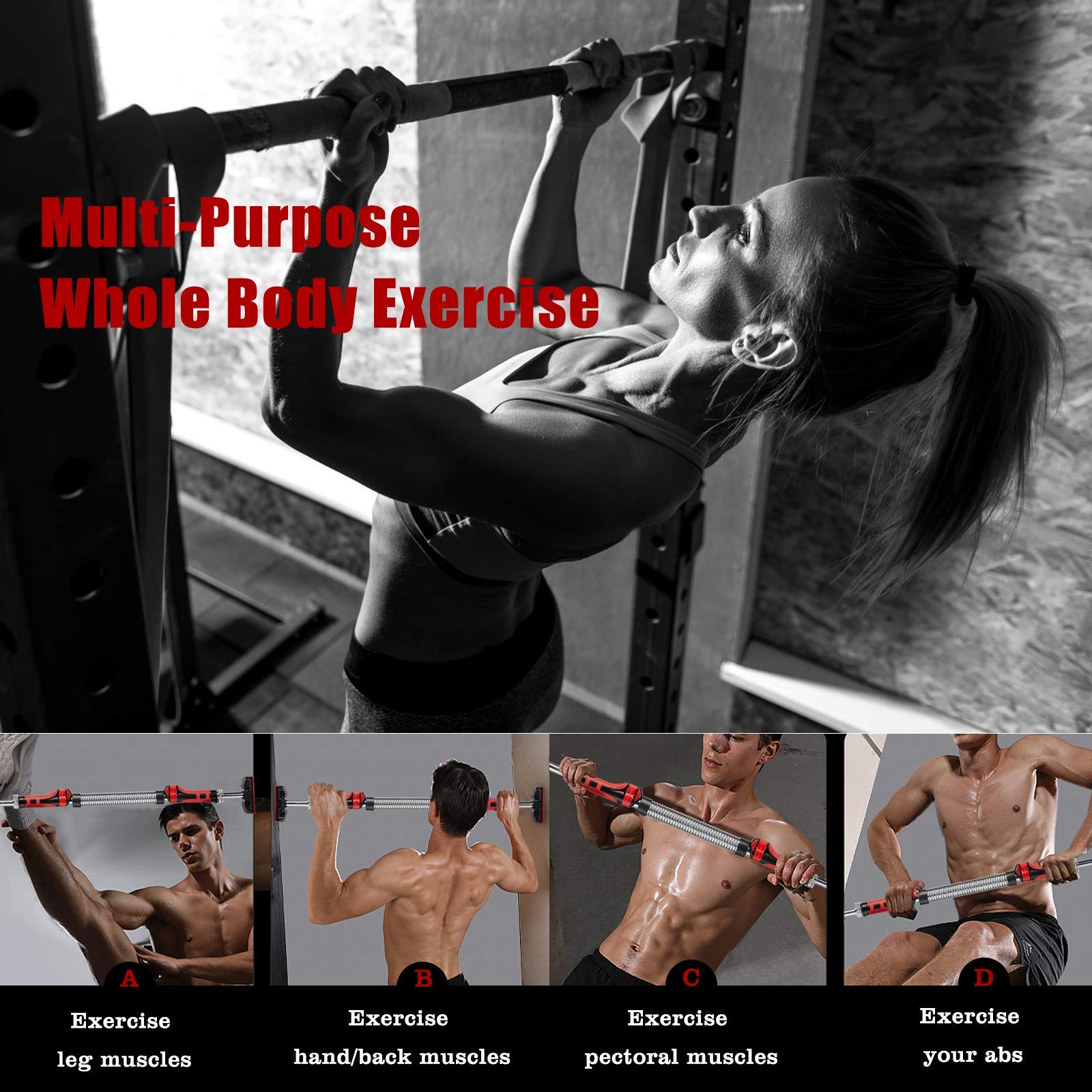 Amazon | JAJUMUDO 懸垂バーまたはパワーツイスターバー 2イン1 ネジ