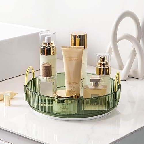 Miniatura 2 de Organizador de maquillaje para tocador, organizador de baño giratorio de 360 para encimera, organizador de cuidado de la piel de alta capacidad,