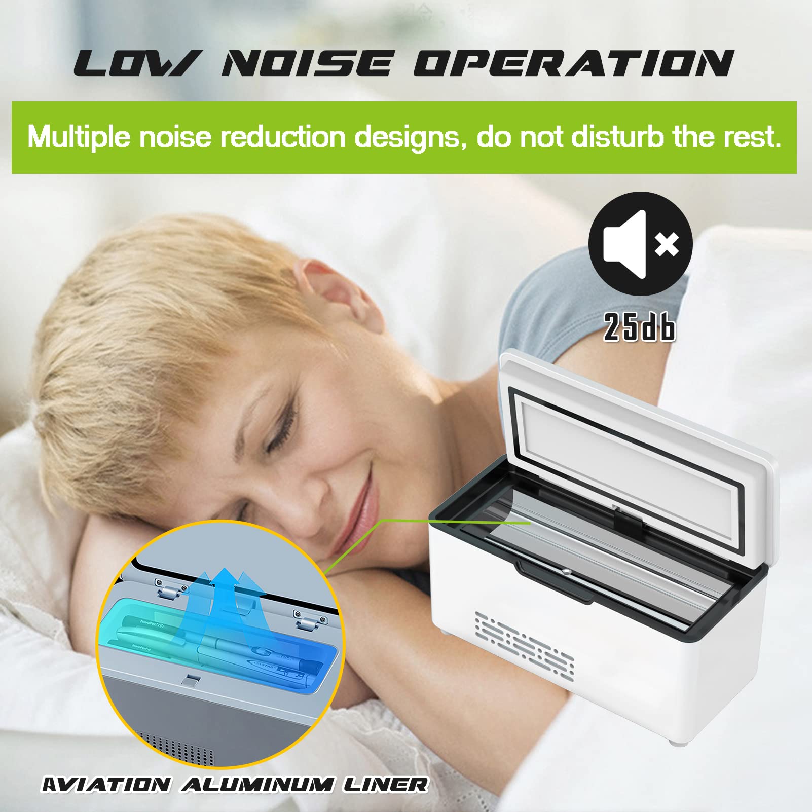 Genérico Estuche refrigerador portátil para insulina, refrigerador de medicamentos con Temperatura Constante con Bolsa para Viajes y hogar.
