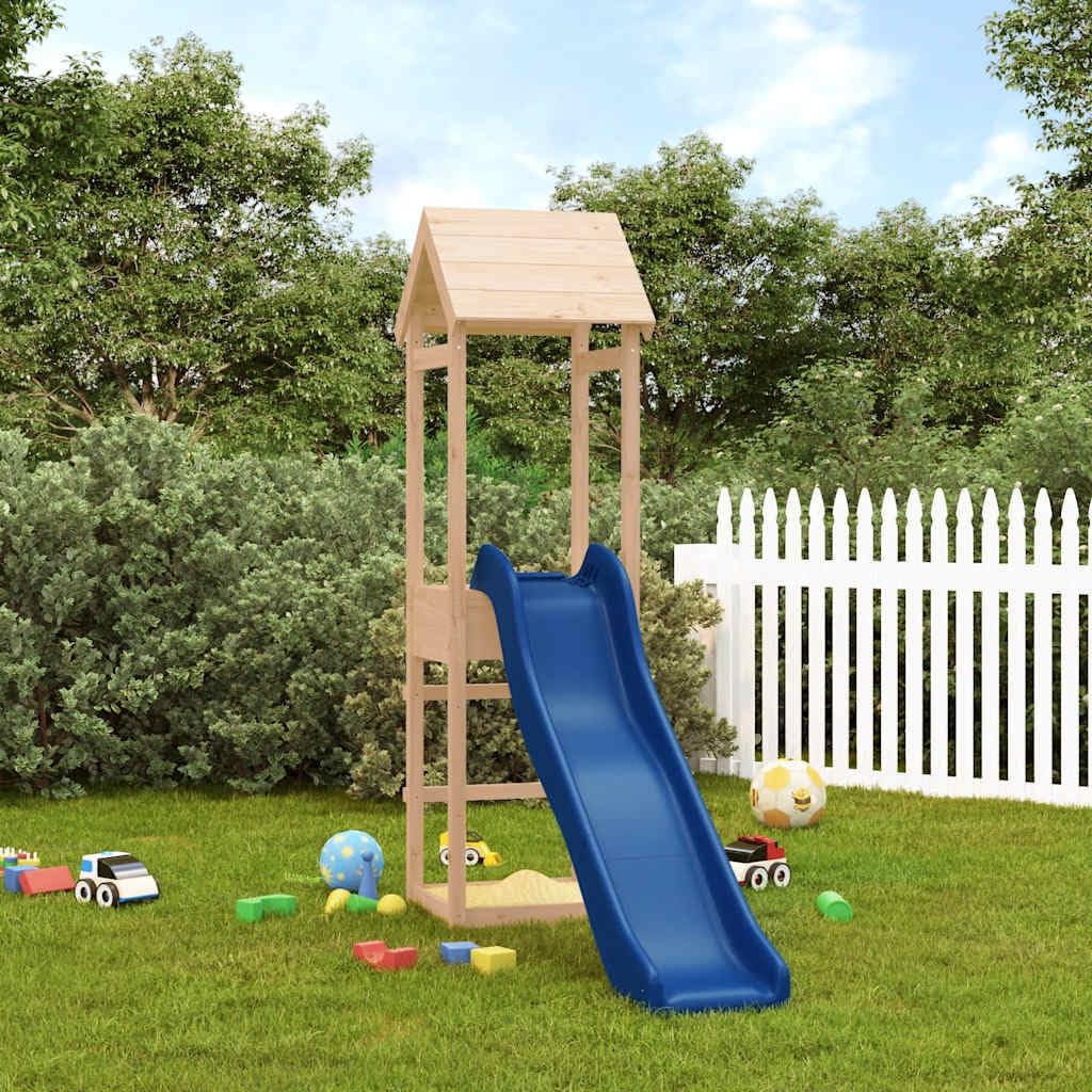 vidaXL Parco per bambini da esterno in legno massello di pino, set di altalene da giardino, casa giochi con scivolo, parco bambini in legno