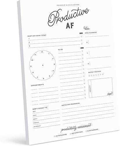 Miniatura 1 de Bliss Collections - Planificador diario con 50 hojas sin fecha de 85 x 11 pulgadas Organizador productivo programador rastreador de productividad