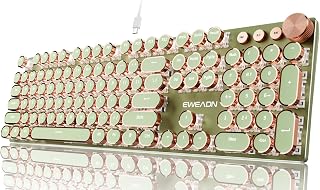 EWEADN Mechanical Gaming Keyboard Typewriter Style Switch LED Backlight Media Control Button Price In India