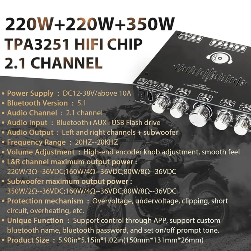 Módulo de placa amplificador de potencia Bluetooth TPA3255 de 2.1 Módulo de placa amplificador de potencia Bluetooth TPA3255 de 2.1