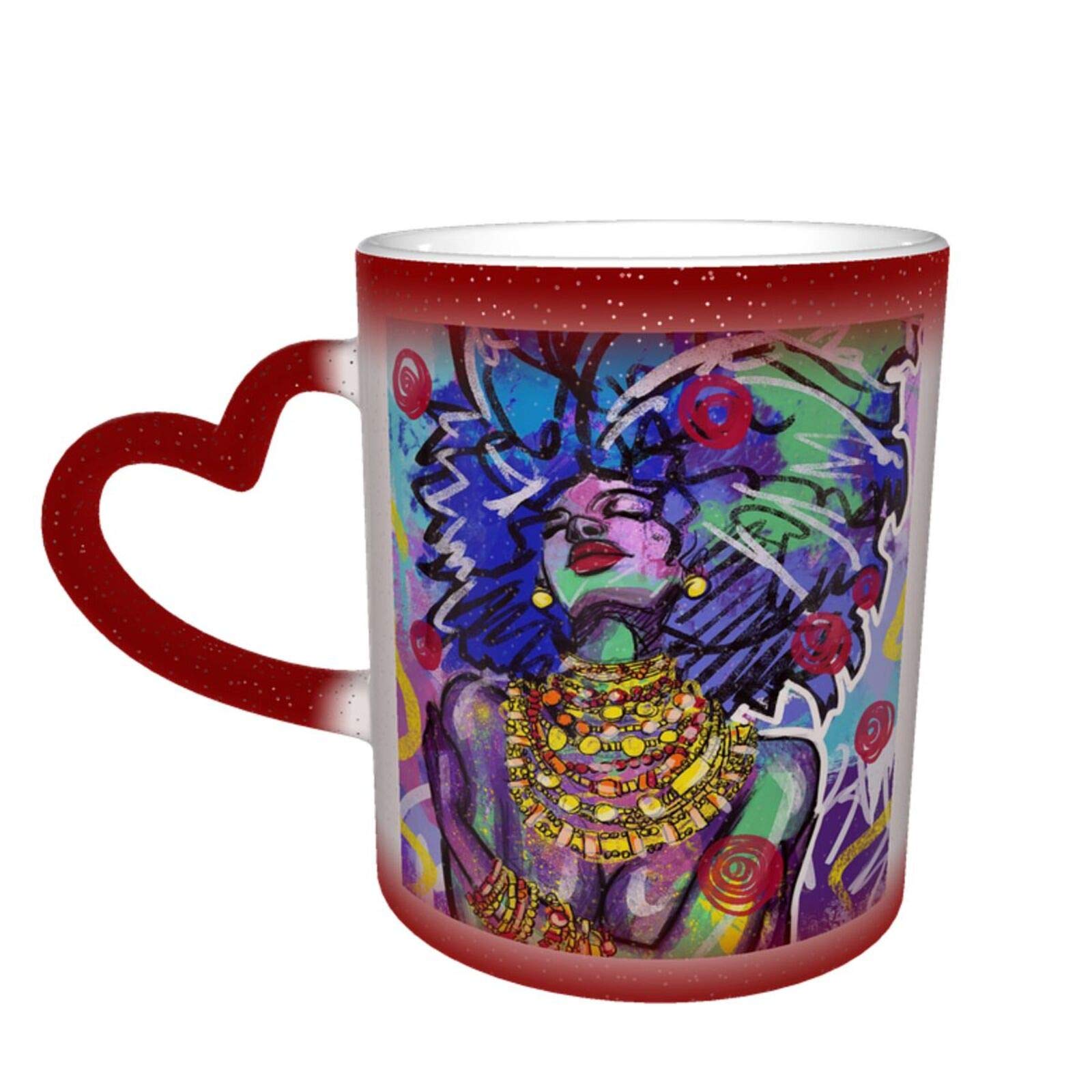 Amazon Co Jp アフリカ系アメリカ人のセクシーな女性 マグカップ 色が変わるマグカップ 人気 かわいい 耐久性 安全で健康 セラミックコーヒーマグクリエイティブ 面白いユーモア ママ パパ 友人 ギフト ホーム キッチン