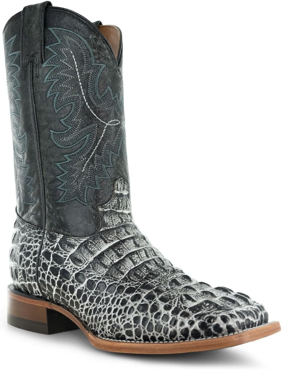 Soto Boots Men's Caiman Nuca Print Square Toe Boots H4019 - Image 2