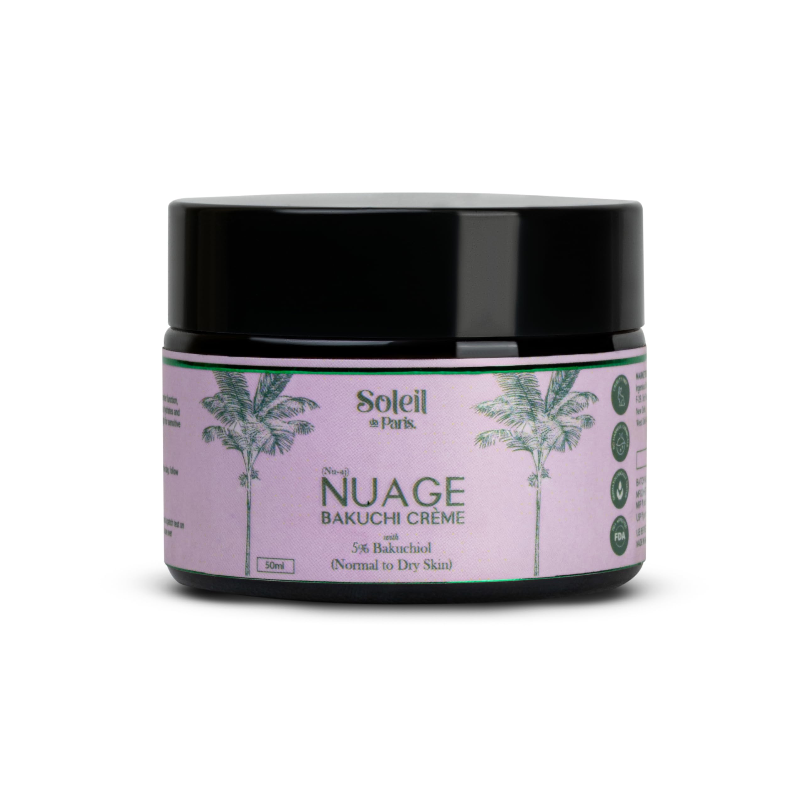 Nuage Bakuchi Crème for Normal to Dry Moisturizer Natural Fragrance Females (Age 25-60) - 50ML