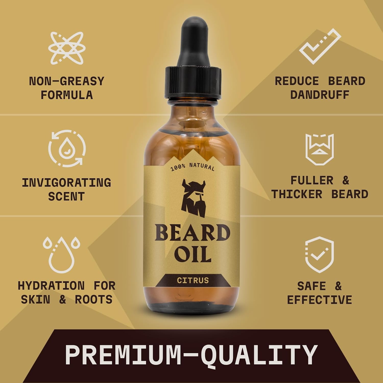 Striking Viking Beard Oil for Men - 2 Fl Oz, Citrus image 2