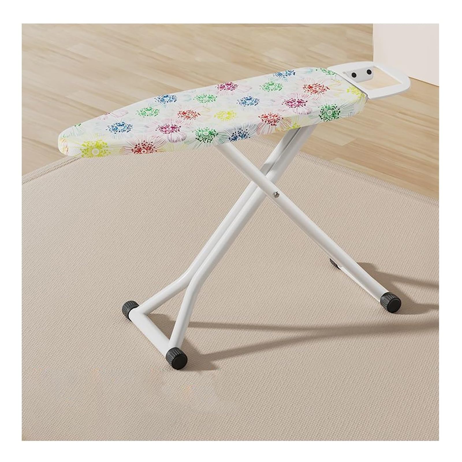 Pobbycrafm Height Adjustable Ironing Boards Large Ironing Board Folding Ironing Board Space-Saving Steam Generator Ironing Boards White