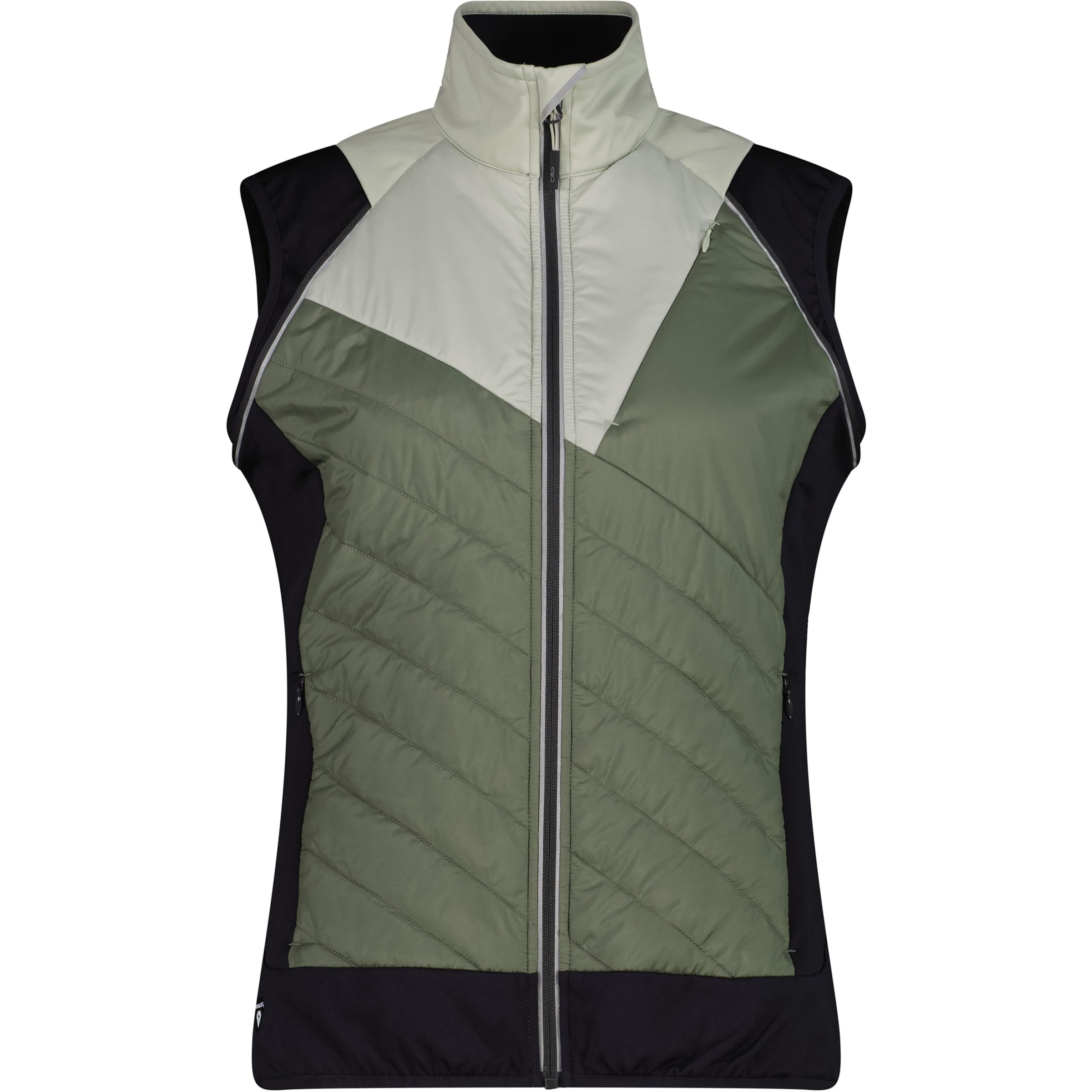 CMP WOMAN JACKET WITH DETACHABLE SLEEVES PISTACCHIO | wandelbar zur Weste, hybrid jacke, outdoorjacke, wetterfeste jacke, atmungsaktive regenjacke, funktionale sportjacke