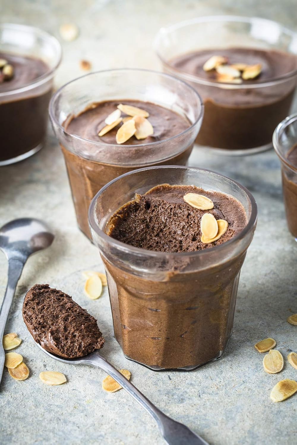 Chocolate mousse in glasses