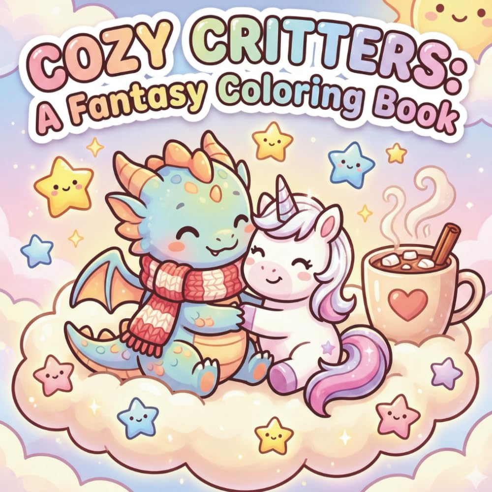 Cozy critters: A fantasy coloring book