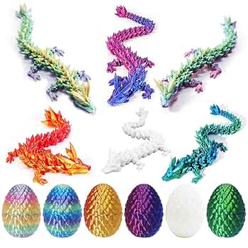 Amazon.com: 6pack 3D Printed Easter Dragon Eggs, Easter