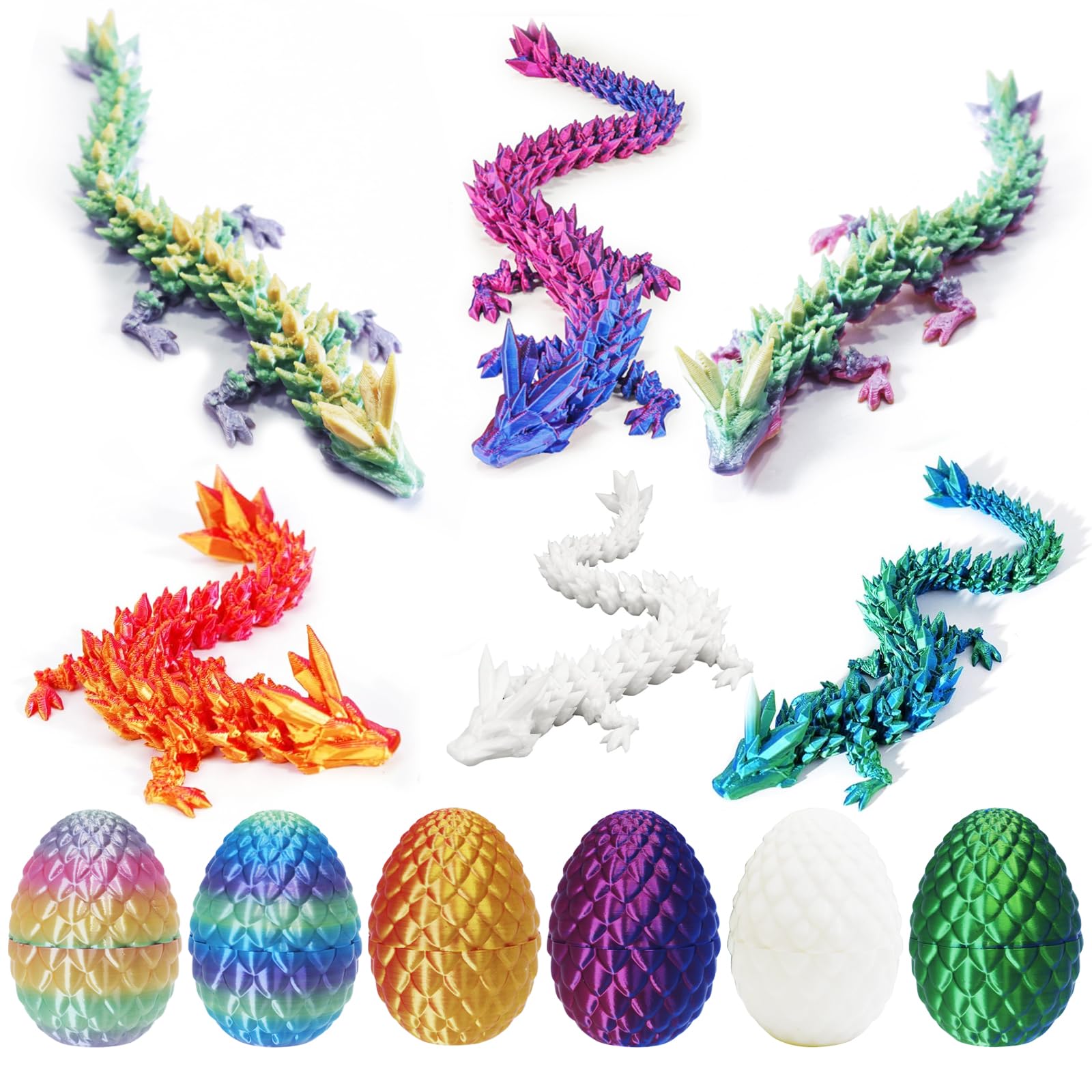 Amazon.com: 6pack 3D Printed Easter Dragon Eggs, Easter