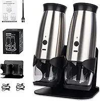 Moedor De Pimenta, Moedor De Pimenta Elétrico, Bateria Recarregável Grande Durável, Moagem Automática Com Ativação Por Gravidade, Aspereza Ajustável Com LED, Tampa À Prova De Poeira