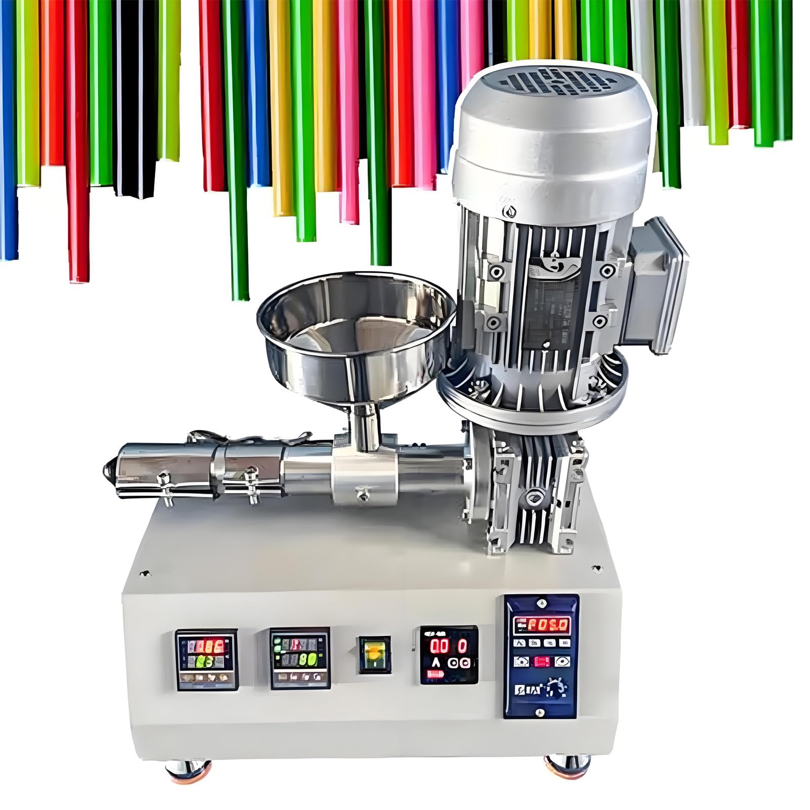 WYBYYDS Benchtop Laboratory Extruder Machine 1000W – 0-350℃ PID Temperature Control, Small Screw Micro Extruder for 1.75mm/3.0mm DIY Filament Maker, for R&D Lab