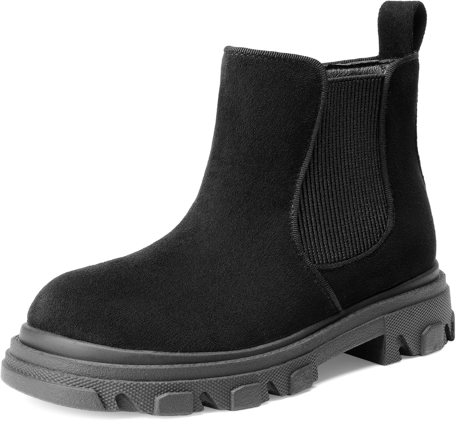 DREAM PAIRS Girls Chelsea Boots Side Zipper Lug Sole Ankle Booties Toddler/Little Kid/Big Kid