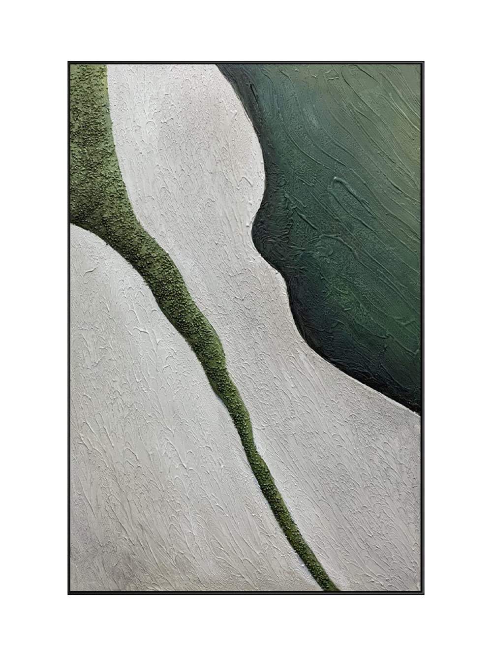 Pintado A Mano De Pintura Al Óleo, Bloque De Color Abstracto Verde Pinturas Al Óleo Pintadas A Mano Modernas Textura Gruesa Obra De Arte Original Lienzo Arte De La Pared Cuchillo Mural para Sala D