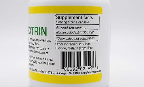 Miniatura 2 de Cápsulas de ciclodextrina alfa, 60 unidades