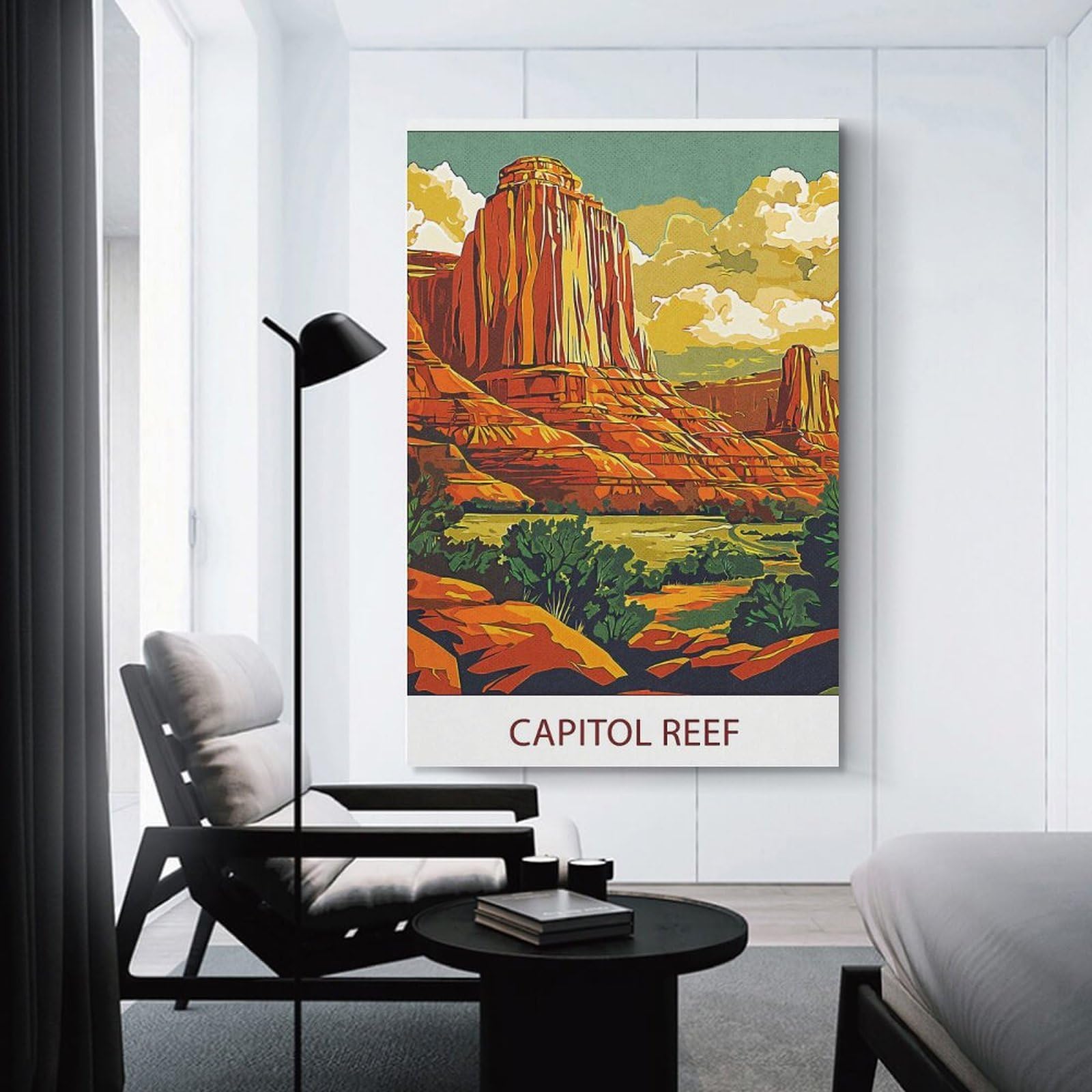 Junmoney Home Decor Wall Art Capitol Reef National Park(2), 24x36inch(60x90cm), for New Homes, Bedrooms Or Workspaces, Decorative Present for New Homes