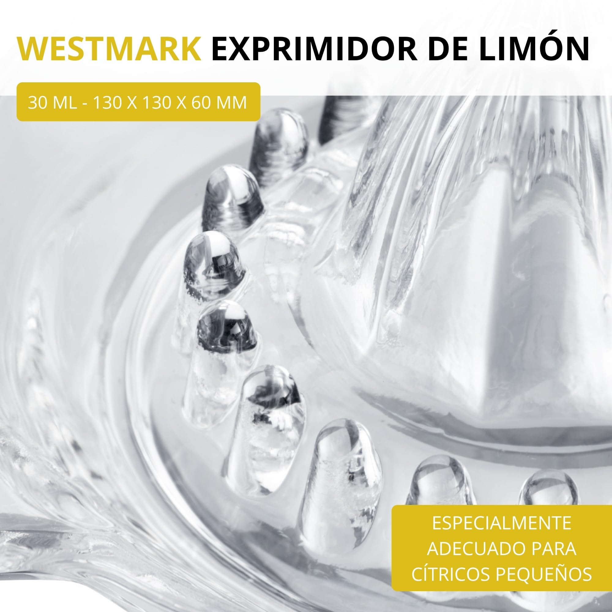 Westmark Exprimidor de cítricos y naranjas, capacidad 30 ml, cristal transparente, 308122E1