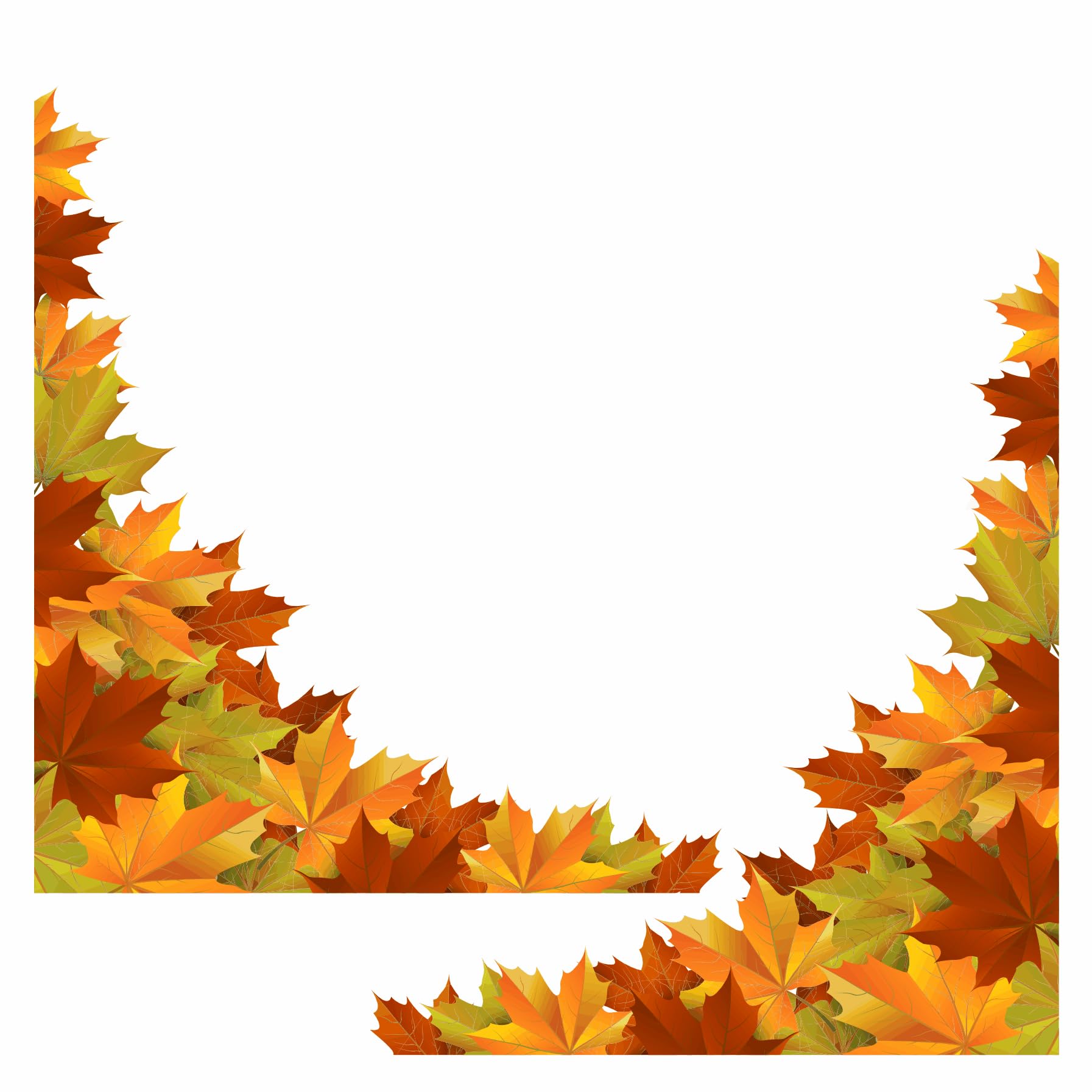 2 x Large Corner Fall Leaves Window Decals - Leaf Fall Window Clings for Glass Windows Decoration - Autumn Thanksgiving Stickers for Windows