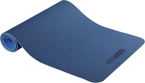 HolaHatha Tapete de yoga reversible de doble cara de 72 pulgadas de alto x 24 pulgadas de ancho, 0.25 pulgadas de grosor, seguro, antideslizante,