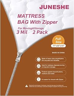 2 PK Full Mattress Storage Bags with Zipper, 3 Mil Thick Cover