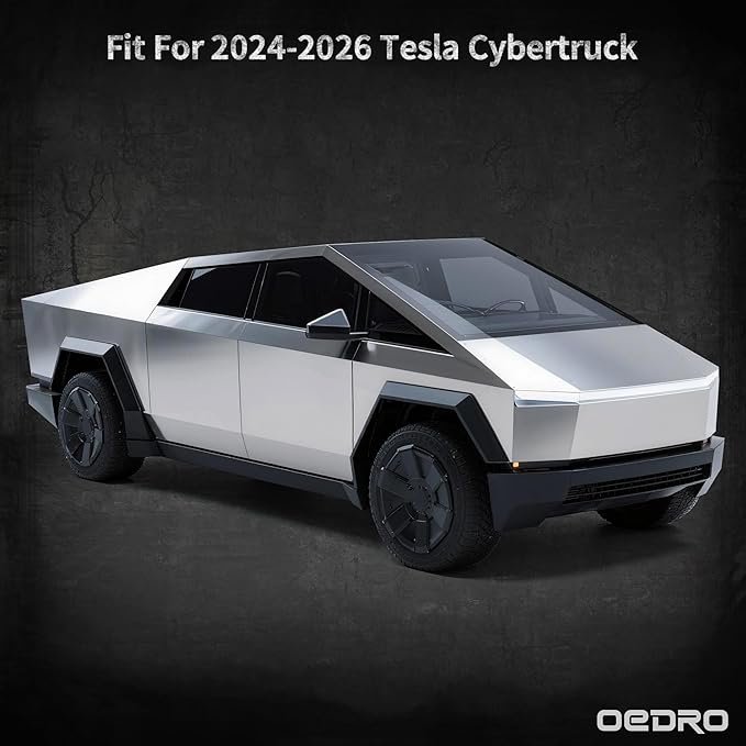 Estribos OEDRO para Tesla Cybertruck 2024-2026 negro texturizado miniatura 3