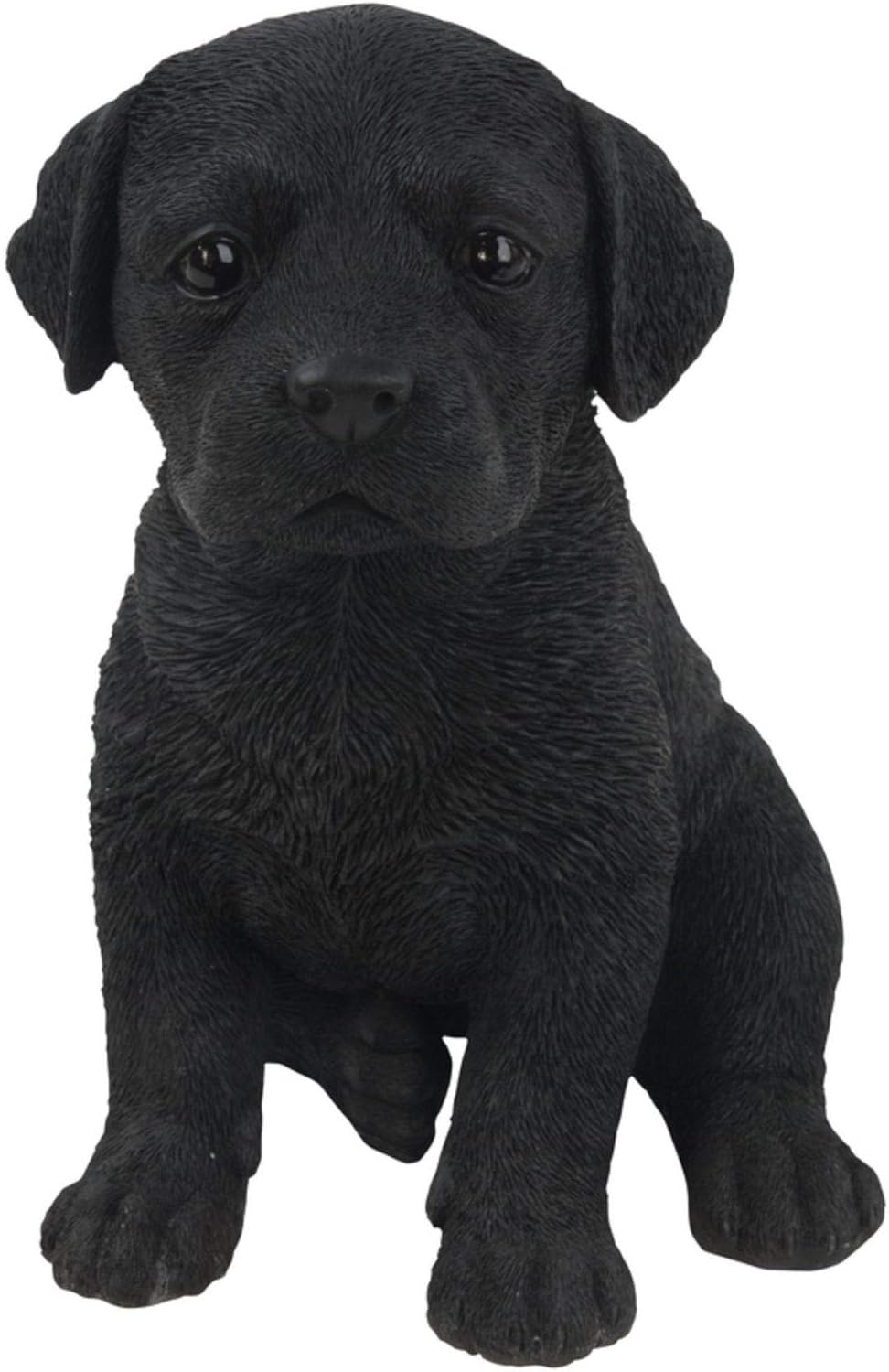 6.5 Black Labrador Puppy Decorative Outdoor Figurine