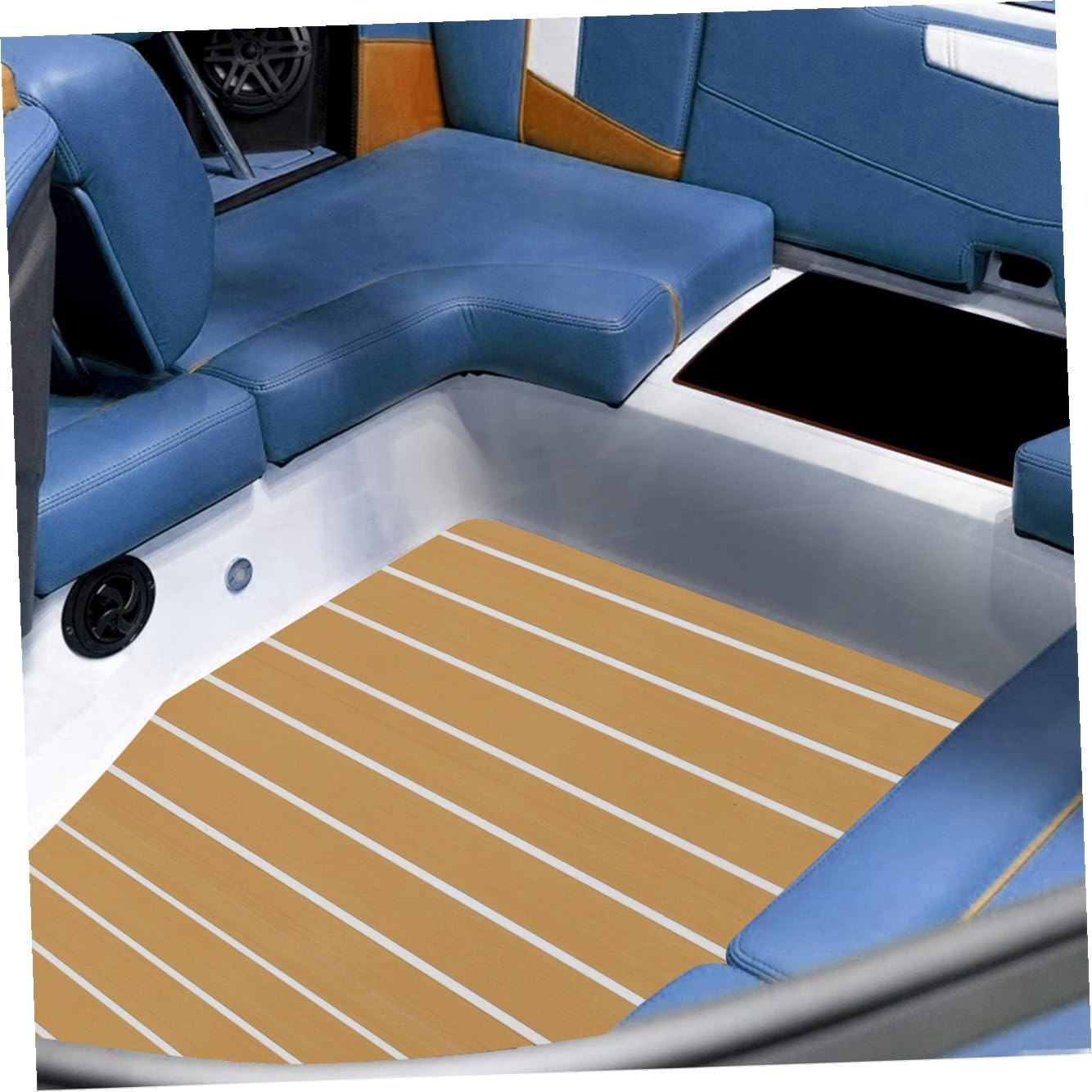 1Roll Eva Faux Decking Sheet Non Slip Mat for Boats Self Adhesive Yacht Flooring Pad Heat Absorbent Easy to Cut Stain Resistant