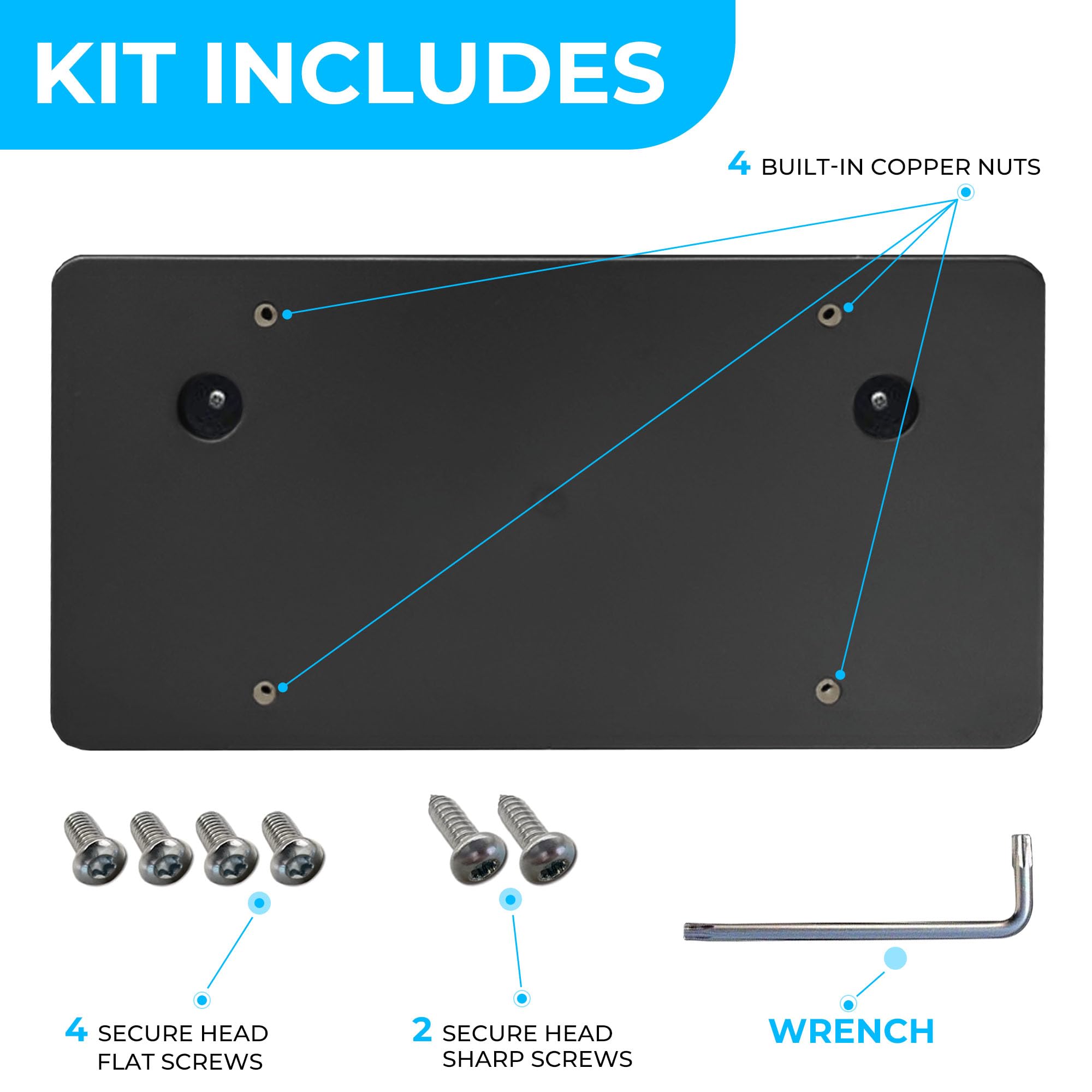 Rear Bumper License Plate Bracket Tag Holder For 2013-2023 Audi - Foto 4