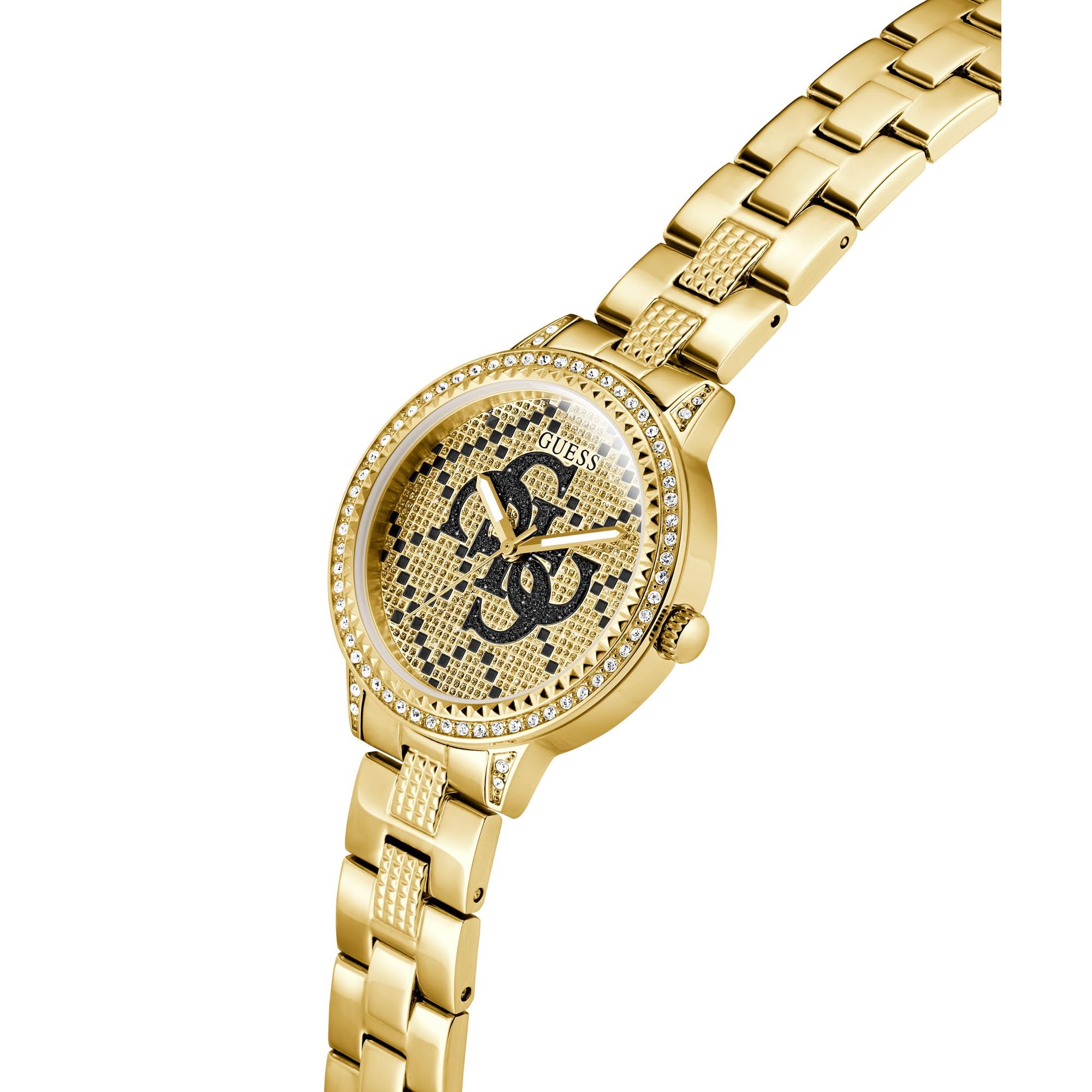 Guess GW0944L2 G Lace - Reloj de Pulsera para Mujer (34 mm, Correa de Acero Inoxidable y protección contra el Agua de 3 Bares)