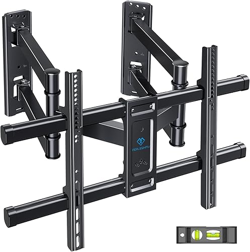 PERLESMITH Soporte de pared esquinero para TV de movimiento completo, soporte de esquina para televisores de pantalla LED de 37 a 70 pulgadas, LCD