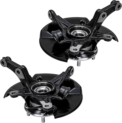 Miniatura 2 de Detroit Axle - Kit de 4 nudillos de dirección para Honda Civic 06-11, 2 nudillos de dirección delanteros y bujes de rodamiento de rueda, 2